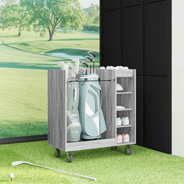 vidaXL Dulap Golf cu roata Simplu Gri Sonoma 90 x 45 x 98 cm