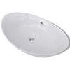 vidaXL Chiuvetă ovală cu preaplin, 59 x 38,5 cm, ceramică de lux