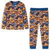 vidaXL Pijamale de copii cu m&acirc;neci lungi cognac 104
