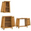 vidaXL Set mobilier de baie, 3 piese, lemn masiv de pin