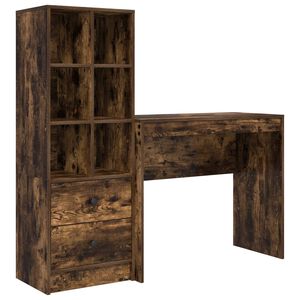 vidaXL Birou Stejar fumuriu 135,5 x 40 x 127 cm 2 buc.