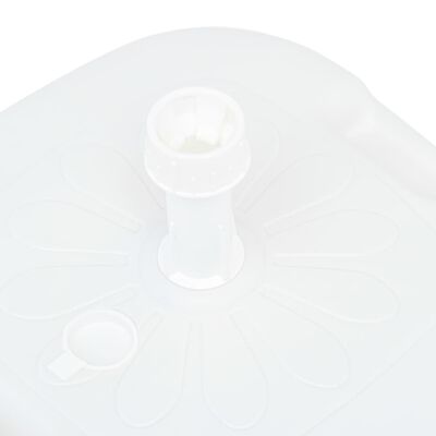 vidaXL Suport umbrelă, alb, 16 L, plastic, umplere cu nisip/apă