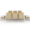 vidaXL Set mobilier de grădină, 11 piese, bej