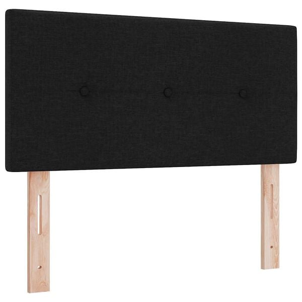 vidaXL Tăblie cap cu headboard Negru 90 cm țesătură