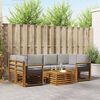 vidaXL Seturi de canapele cu pernă 7 pcs Gri natural și deschis