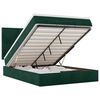 vidaXL Cadru de pat otoman cu saltele, catifea verde &icirc;nchis 140x190cm