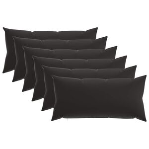 vidaXL Husă pentru pernă 6 pcs HEERLEN Negru 40 x 80 cm Poliester