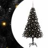 vidaXL Brad de Crăciun Negru 150 cm PVC