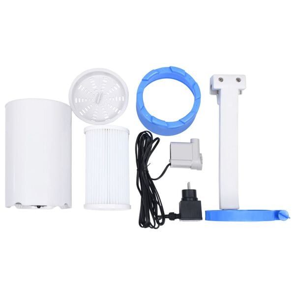 vidaXL Skimmer de piscină suspendat și pompă cu adaptor 16 cm plastic
