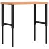 vidaXL Banc de lucru 100x60x(73-99,5) cm lemn masiv fag dreptunghiular