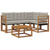 vidaXL Set de canapele de exterior 5 buc. Gri natural și deschis