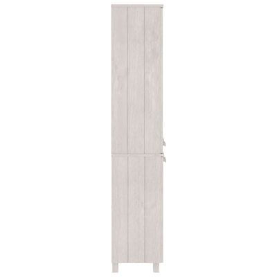 vidaXL Dulap înalt „HAMAR”, alb, lemn masiv de pin