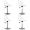 vidaXL Scaune de bucătărie pivotante, 4 buc., alb, PP