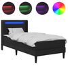 vidaXL Cadru de pat cu saltea 90 x 190 cm Negru