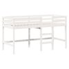 vidaXL Pat etajat cu scară și acoperiș, alb, 90x190 cm, lemn masiv pin