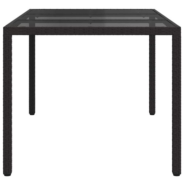 vidaXL Masă de grădină pentru dining Negru 150 x 90 x 75 cm