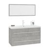 vidaXL Set mobilier de baie, 3 piese, gri beton