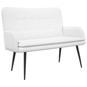 vidaXL Canapea cu 2 locuri Alb 115 x 61 x 87 cm Țesătură