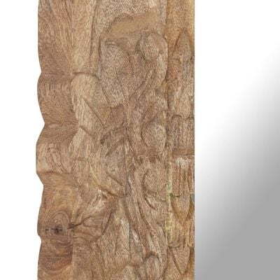 vidaXL Oglindă 50x50 cm, lemn masiv de mango