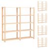 vidaXL Etajere cu 5 niveluri 5 buc, 170x38x170 cm, lemn de pin, 500 kg