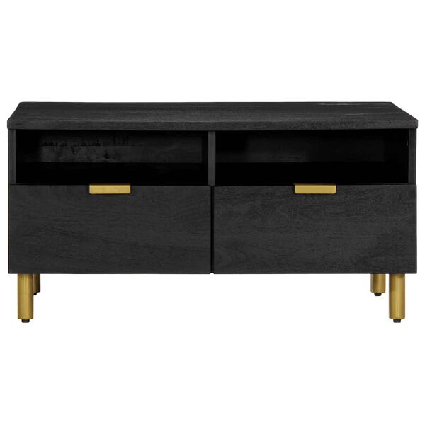 vidaXL Măsuță de cafea, negru, 80x54x40 cm, lemn prelucrat