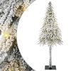 vidaXL Brad de Crăciun cu 300 LED cu suport Alb 210 cm PE și Oțel