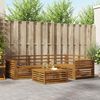 vidaXL Set de canapele de exterior 5 pcs natural Lemn Solid de Acacia