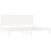 vidaXL Cadru de pat Super King, alb, 180x200 cm, lemn masiv