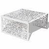 vidaXL Măsuță de cafea cu design geometric, argintiu, aluminiu