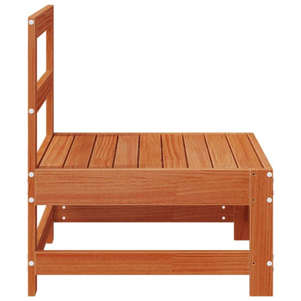 vidaXL Canapea de Grădină Din Mijloc Lemn masiv de pin Maro Ceară