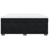vidaXL Pat box spring cu saltea, negru, 180x200 cm, catifea