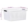 vidaXL Cutii de depozitare cu capace, 5 buc., transparent, 32 L