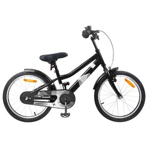 vidaXL Bicicletă pentru Copii 18 Inci pentru 5-7 ani Negru
