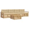 vidaXL Set de canapele de exterior 5 buc. Alb și Bej