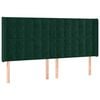 vidaXL Tăblie pat cu aripioare verde &icirc;nchis 163x16x118/128 cm catifea