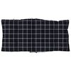 vidaXL Perne scaun cu spătar mic, 4 buc., negru carouri, textil oxford