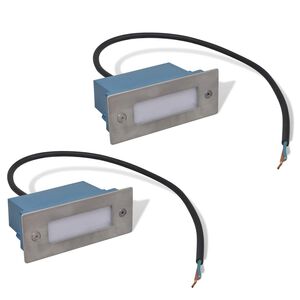 vidaXL Corpuri de iluminat trepte cu LED, 2 buc., 44 x 111 x 56 mm