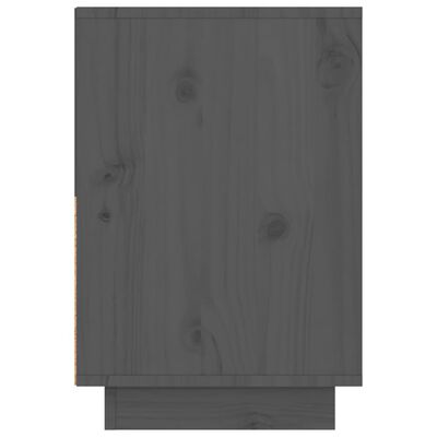 vidaXL Noptieră, gri, 60x34x51 cm, lemn masiv de pin