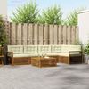vidaXL Set de canapele de exterior cu pernă 6 pcs Natural și Crem