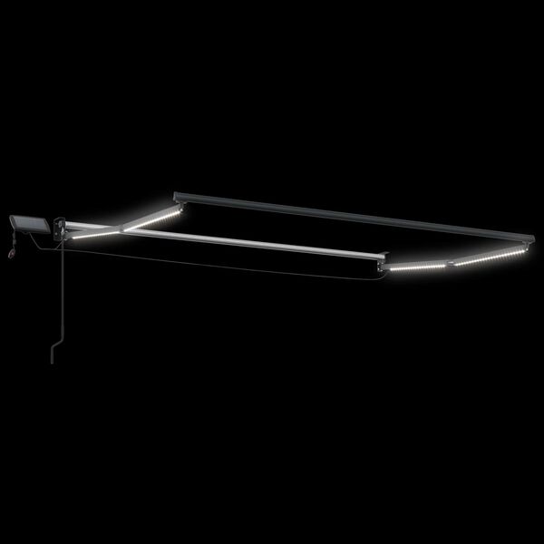 vidaXL Marchiză retractabilă manuală cu led-uri Bej 2,5 x 2 m