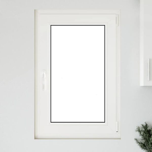 vidaXL Fereastra de subsol &bdquo;RISOR&rdquo; 60x90 cm Rabatabil DIN dreapta alb