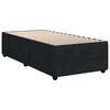 vidaXL Pat box spring cu saltea, negru, 100x200 cm, catifea