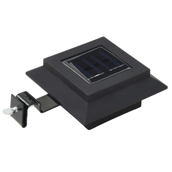 vidaXL Lămpi solare de exterior cu LED, 6 buc, negru, 12 cm, pătrat