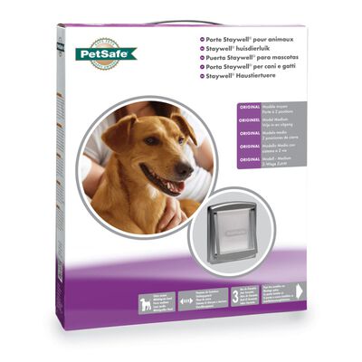 PetSafe Ușă pentru animale de companie 2 căi 757 medie alb 26,7x22,8cm