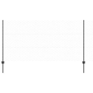 vidaXL Gard hexagonal cu st&acirc;lp 25 x 1,2 m Oțel cu strat de PVC Gri