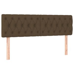 vidaXL Tăblii de pat, maro &icirc;nchis, 160x7x78/88 cm, textil