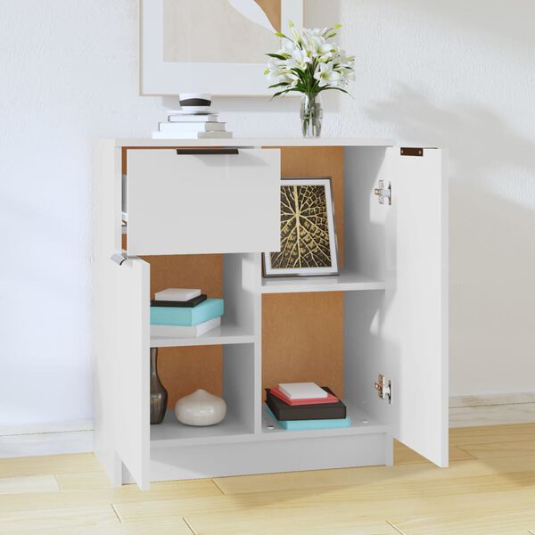 vidaXL Dulap, alb, 60x30x70 cm, lemn prelucrat