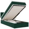 vidaXL Cadru de pat otoman cu saltea verde &icirc;nchis 100x200cm catifea