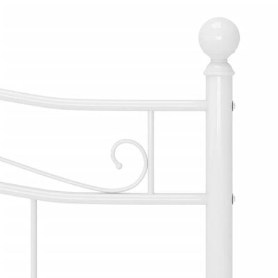 vidaXL Cadru de pat, alb, 140x200 cm, metal