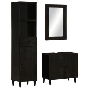 vidaXL Set mobilier de baie, 3 piese, lemn masiv de mango